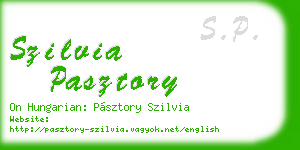 szilvia pasztory business card
