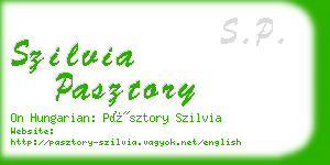 szilvia pasztory business card